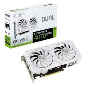 ASUS Dual GeForce RTX 4070 SUPER EVO White OC Edition 12GB GDDR6X SFF対応 Axial-techファン 搭載/DUAL-RTX4070S-O12G-EVO-WHITE