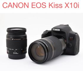 保証付き/CANON EOS Kiss X10i標準&望遠ダブルレンズセット