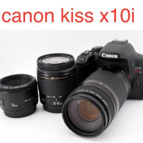 Canon EOS Kiss X10i標準&望遠&単焦点トリプルレンズセット