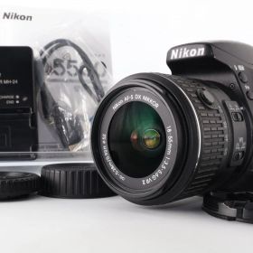 Nikon デジタル一眼レフカメラ D5500 18-55 VRII レンズキット ブラック 2416万画素 3.2型液晶 タッチパネル D5500LK18-55BK