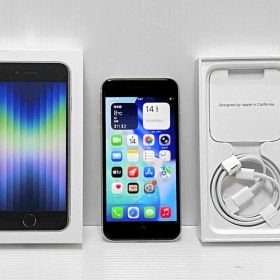 バッテリ100％ 充電サイクル12 iPhone SE3 64GB スターライト