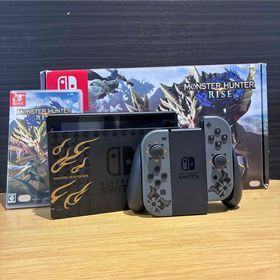 ニンテンドースイッチ(Nintendo Switch)の美品 Nintendo Switch モンハンライズエディション 本体 スイッチ(家庭用ゲーム機本体)