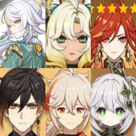 (原神）★5×6兹白 ➕シロネン➕マーヴィカ➕楓原万葉➕ナヒーダ➕鍾離