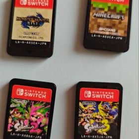 Switch ソフト４枚セット マイクラ、スプラ３＆２、モンハンライズ