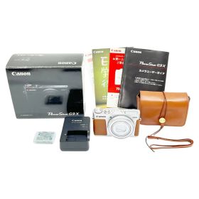 ◆◆【中古】CANON キャノン コンパクトデジタルカメラ シルバー 箱・ケース付 Powershot G9X Bランク