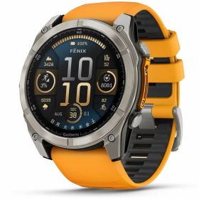 ガーミン fenix 8 Sapphire AMOLED 51mm Ti / Orange 【Suica対応】スマートウォッチ 010-02905-50 [0100290550]【返品種別A】