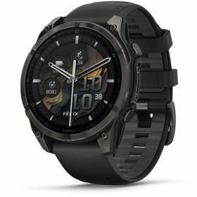 ガーミン fenix 8 Sapphire AMOLED 47mm Ti Carbon Gray DLC / Black 【Suica対応】スマートウォッチ 010-02904-27 [0100290427]【返品種別A】
