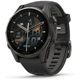 GARMIN｜ガーミン fenix 8（フェニックス 8）Sapphire AMOLED 43mm GPSスマートウォッチ Ti Carbon Gray DLC / Black 010-02903-27【Suica対応】