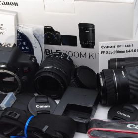 17743ショット！元箱付き！新品級 ★ Canon EOS Kiss X8i ダブルズームキット デジタル一眼レフカメラ
