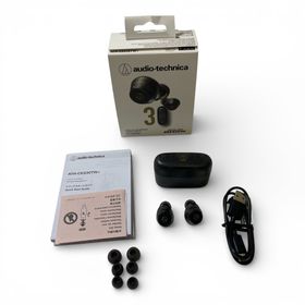 ● オーディオテクニカ audio-technica ワイヤレスイヤホン ATH-CKS30TW+ ブラック ノイズキャンセリング 720-3564(ヘッドフォン/イヤフォン)