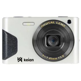 KEIAN(恵安) KDC800 WH ホワイト コンパクトデジタルカメラ 3000万画素 8倍デジタルズーム