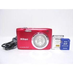 【美品・返品保証】 ニコン Nikon COOLPIX A100 レッド(コンパクトデジタルカメラ)