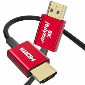 HDMI 8k ケーブル 2m HDMI 2.1 スリム(直径3.6mm) 8K@60Hz 4K@120Hz HDMI ケーブル ハイスピード PS5 / 4 Xbox Nintendo Switch Apple TVなど適用 48Gbps超高速4320P UHD HDR / eARC / HDCP / 3D対応 (2メートル 黒色)