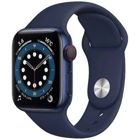 Apple Watch Series 6 GPS + Cellularモデル 44mm (ブルーアルミニウムケース/ディープネイビースポーツバンド レギュラー [M09A3JA]（本体状態難） スマートウォッチ