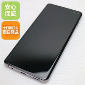 【中古】 超美品 SC-04L Galaxy S10+ プリズムブラック スマホ 本体 白ロム 中古 土日祝発送OK