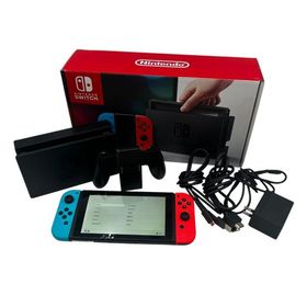 ■美品 Nintendo Switch HAC-001 本体一式 箱付き 2017年製 Joy-Con ネオンブルー ネオンレッド ランクB