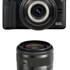 【中古】Canon ミラーレス一眼カメラ EOS M3(ブラック)・クリエイティブマクロ ダブルレンズキット EOSM3BK-CMWLK当店保証30日間 人気モデル 高画質 売れ筋