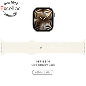 ビッグアップル(bigapple)のApple Watch Series 10 GPS+Cellularモデル 46mm MWYY3J/A ゴールドチタニウムケース・スターライトスポーツバンド M/L(腕時計(デジタル))