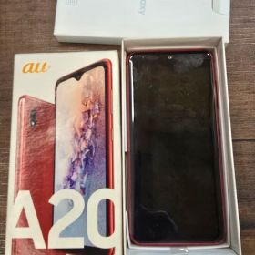 ほぼ新品 Galaxy A20 レッド SCV46 SIMロック解除済