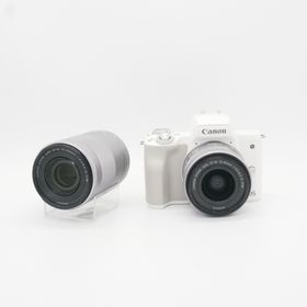 キヤノン(Canon)の【中古】(キヤノン) Canon EOS KISS M2 ダブルズームキツト ホワイト(コンパクトデジタルカメラ)