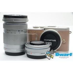 オリンパス OLYMPUS PEN E-PL10 ブラウン EZ ダブルズームキット