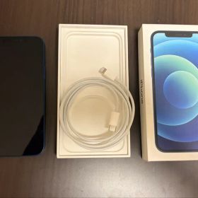 Apple iPhone 12 ブルー 本体と充電ケーブル