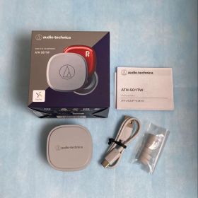 オーディオテクニカ ATH-SQ1TW ワイヤレスイヤホン ネイビーレッド