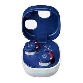 【新品】 オーディオテクニカ ATH-SQ1TW2 NRD ワイヤレスイヤホン bluetooth/小型 軽量 / 最大20時間再生 / 低遅延/外音取込み/マルチポイント/マルチペアリング/防水 IPX5 / ワイヤレス充電 /【国内正規品】ネイビーレッ 1