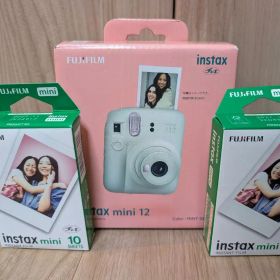 instax mini 12 本体 ミントグリーン チェキフィルム3個セット