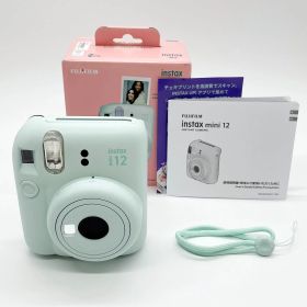 ■ほぼ新品 FUJIFILM フジフイルム インスタントカメラ instax mini 12 「チェキ」 ミントグリーン