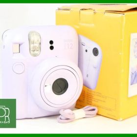 【同梱歓迎】【動作保証・点検済】良品■FUJIFILM instax mini 12 ﾊﾟｰﾌﾟﾙ◼️箱付◼️■F28