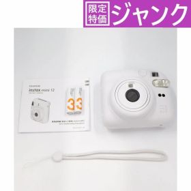 [ジャンク] 富士フイルム instax mini 12 インスタントカメラ チェキ クレイホワイト[難あり(D)]