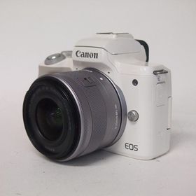 キヤノン(Canon)の【中古】(キヤノン) Canon EOS KISS M+EF-M15-45/3.5-6.3 IS STM ホワイト(コンパクトデジタルカメラ)