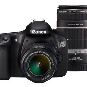 Canon デジタルカメラ EOS 60D ダブルズームキット 1800万画素 [EOS60D-WKIT]（内箱・IFケーブル・ビデオケーブル欠品） カメラ