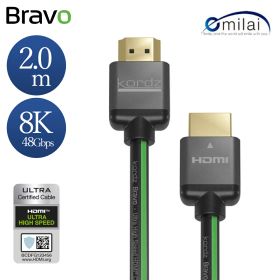 HDMIケーブル 2m 200cm Kordz BRAVO BRAVO-HD0200 8K 4K HDMI2.1 規格全機能対応 48Gbps 最大10K解像度 Apple TV 送料無料 永久保証