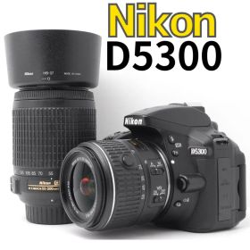 【光学美品 ダブルレンズセット】Nikon D5300 WiFi機 スマホ転送