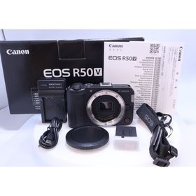 キヤノン(Canon)の【極美品】Canon EOS R50V ボディ ブラック ミラーレス一眼カメラ(ミラーレス一眼)