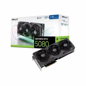 PNY GeFORCE RTX 5080 16GB Overclocked TripleFan OC仕様のグラフィックボード｜VCG508016TFXPB1-O