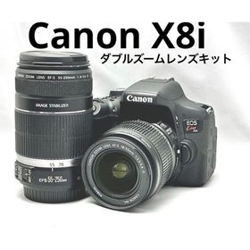 ショット数3,200！Canon EOS kiss x8i Wレンズセット♪(デジタル一眼)