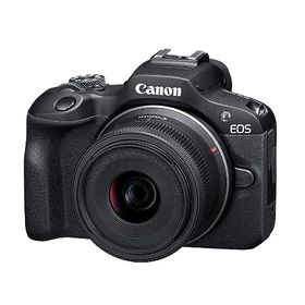 【中古】「ほぼ新品」Canon ミラーレス一眼カメラ EOS R100 標準ズームレンズキット(RF-S18-45) ブラック/APS-C/約356g EOSR100-1845ISSTMLK