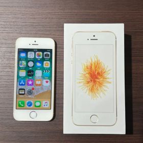 【美品】 iPhone SE ホワイト✖︎ゴールド 電池93% イヤフォン&箱付き