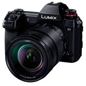 【中古】 パナソニック(Panasonic) フルサイズ ミラーレス一眼カメラ ルミックス S1M 標準ズームレンズキット 2420万画素 ブラック DC-S1M-K