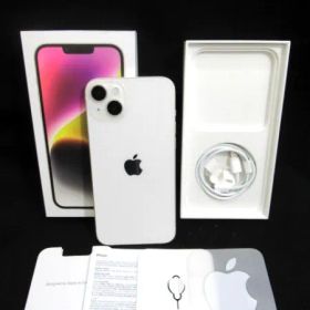 アップル アイフォン iphone14 Plus MQ4D3J スターライト バッテリ78% SIMロックなし 〇判定 2022年12月購入 中古■