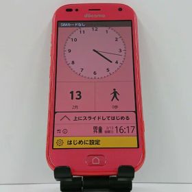 らくらくスマートフォン F-42A ドコモ ピンク 送料無料 本体 c17156 【中古】