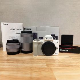 Canon EOS Kiss M ホワイト ダブルズームセット&バッテリーセット