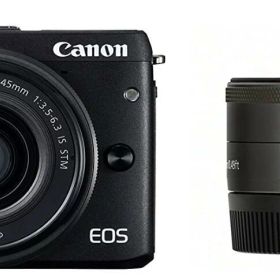 【中古】Canon キヤノン EOS M3 ダブルレンズキット2 ブラック