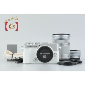 【中古】OLYMPUS オリンパス PEN E-P7 EZ ダブルズームキット ホワイト シャッター回数僅少