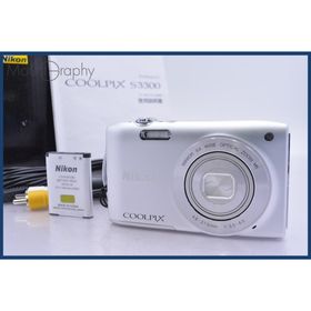 【動作保証】 ニコン Nikon COOLPIX S3300 6x 元箱、バッテリー、取扱説明書付属 同梱無料 #mj8492(コンパクトデジタルカメラ)