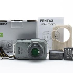 ■ ほぼ新品 ■ リコー RICOH PENTAX WG-1000 オリーブ 《動作確認済・付属品多数・元箱付》 防水 防塵 耐衝撃 デジカメ #A0954