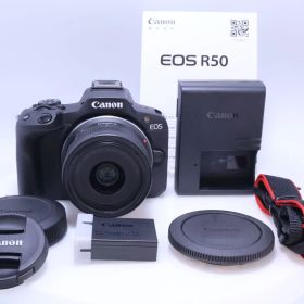【3,000回 極美品】Canon EOS R50 標準ズームレンズキット(RF-S18-45) ブラック/APS-C/約375g EOSR50BK-1845ISSTMLK ミラーレス一眼カメラ